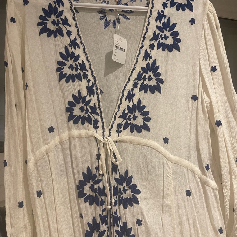 Free People embroidered maxi dress